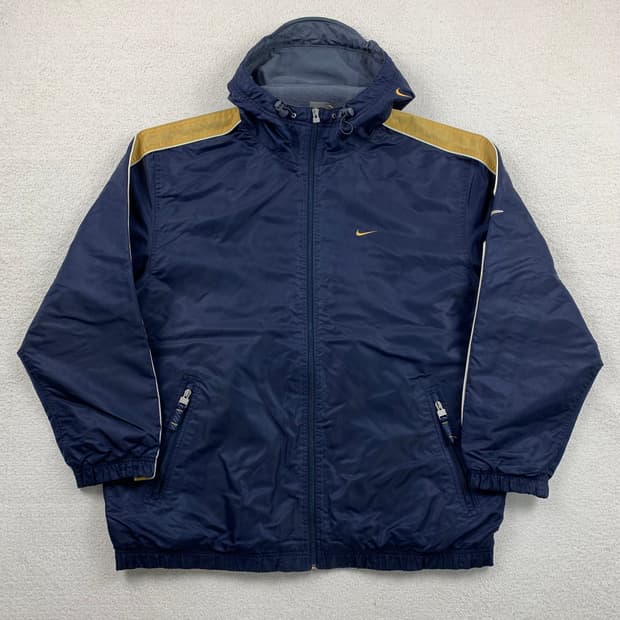 00s 나이키 올드스쿨 나일론쉘 바람막이 자켓 네이비