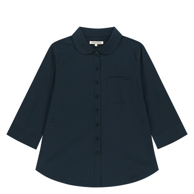 코이세이오 라운드 카프리 셔츠 네이비 2사이즈