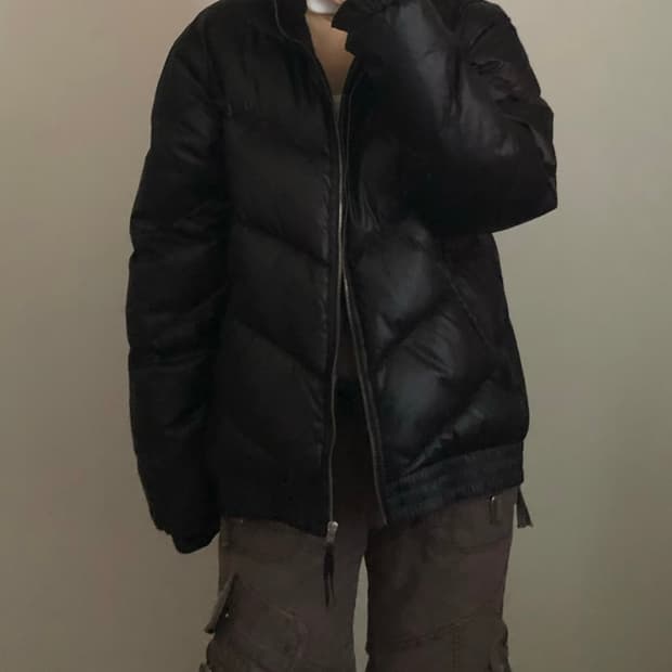 아디다스 덕다운 레더 패딩