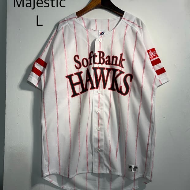 Majestic 소프트뱅크 호크스 후쿠오카 베이스볼져지 L