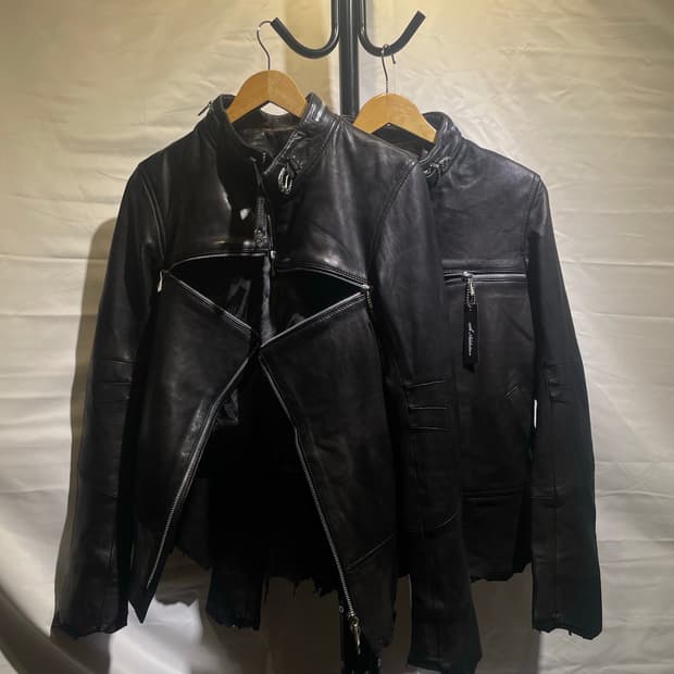 14th addiction cross zip leather 두개