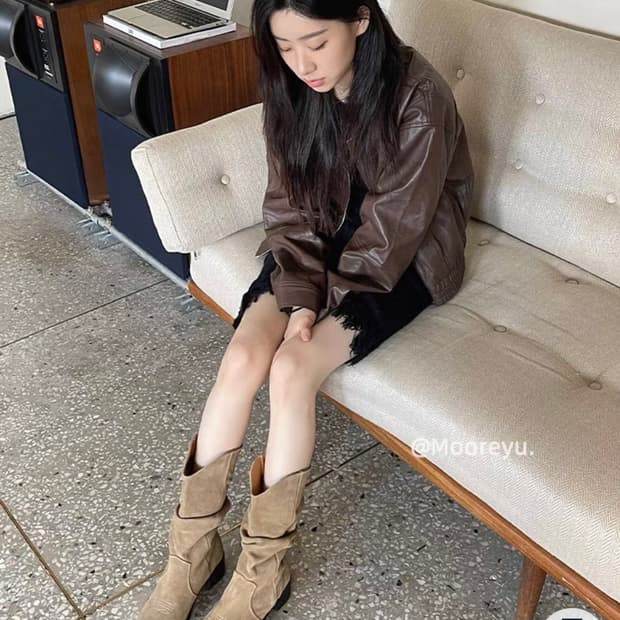 직구 사이즈 미스) 베이지 롱부츠 230-235