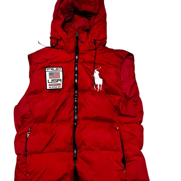 폴로 랄프로렌 빅포니 USA 패딩 조끼 L