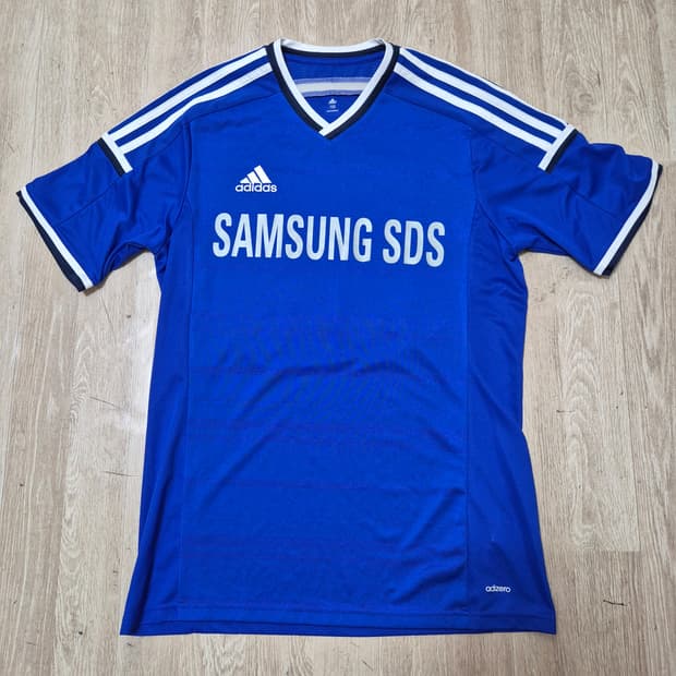 아디다스 삼성SDS 남성 숄더라인 82번 반팔 축구 유니폼