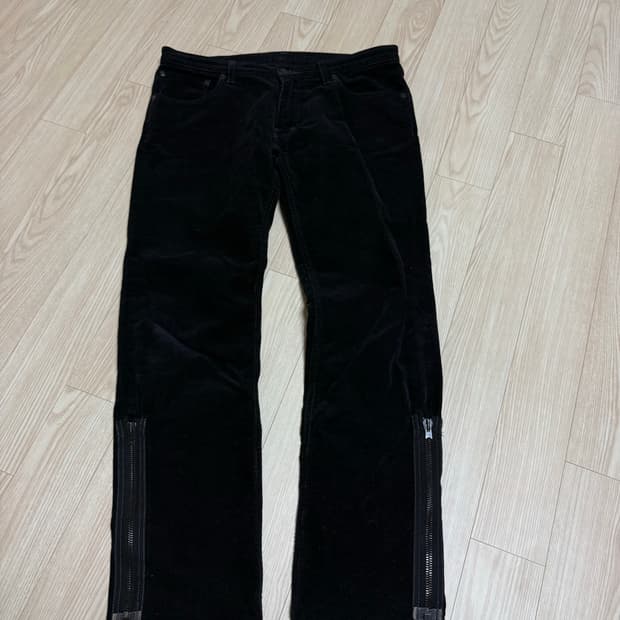 넘버나인 06noir 사이드지퍼 코듀로이 진