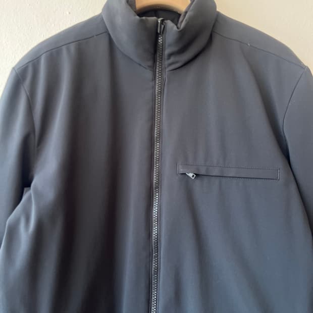 띠어리 남성 블랙 미니멀패딩 리버서블점퍼