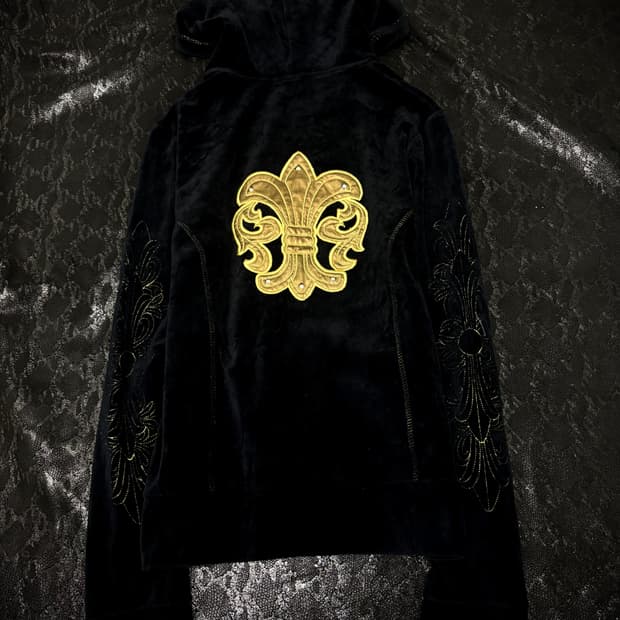  00‘s Cross Patch Velvet Hoodie Zip Up