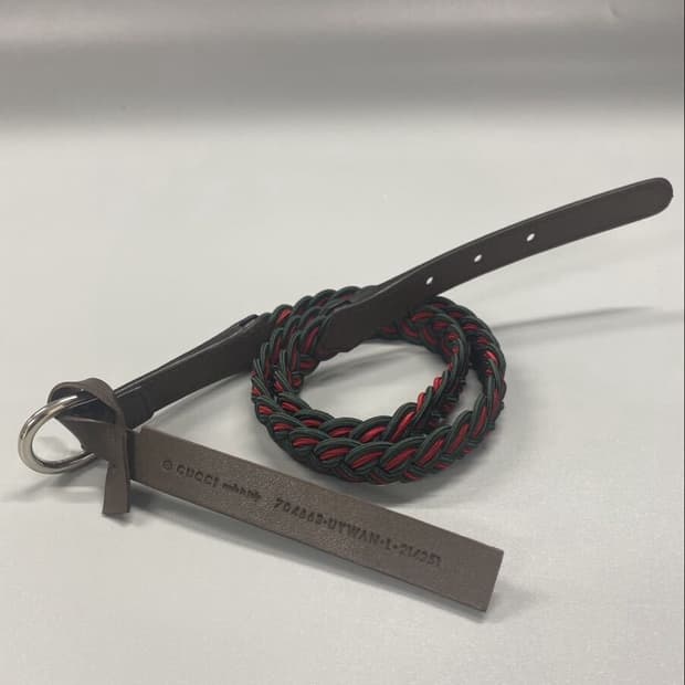 gucci  웹 스트라이프 벨트