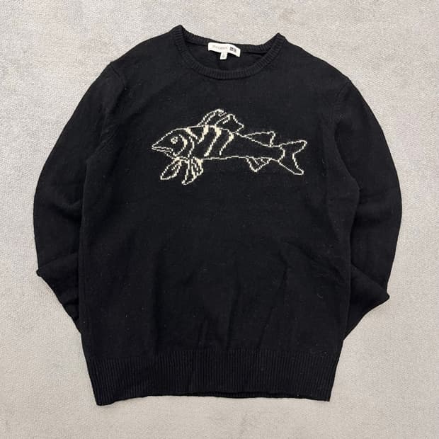 L 유니클로 jw anderson 울100% 물고기 니트