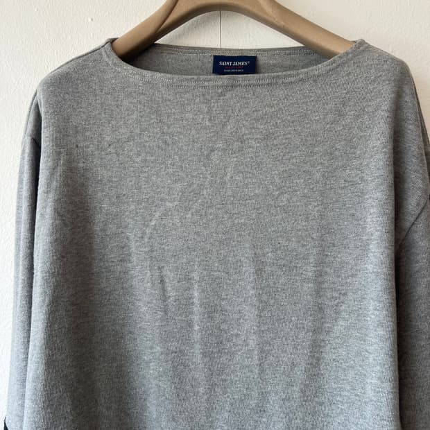 SAINT JAMES 세인트제임스 남성 그레이 보더티셔츠 코튼티셔츠