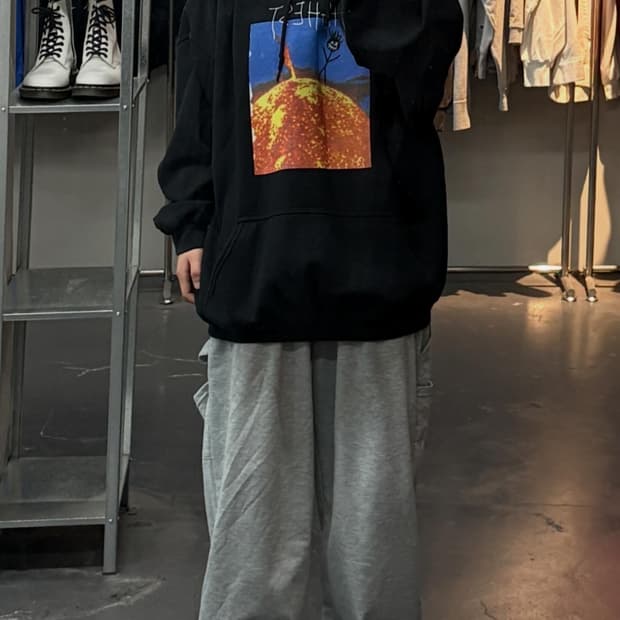 트래비스스캇 머천다이즈 블랙 후드티 A3673