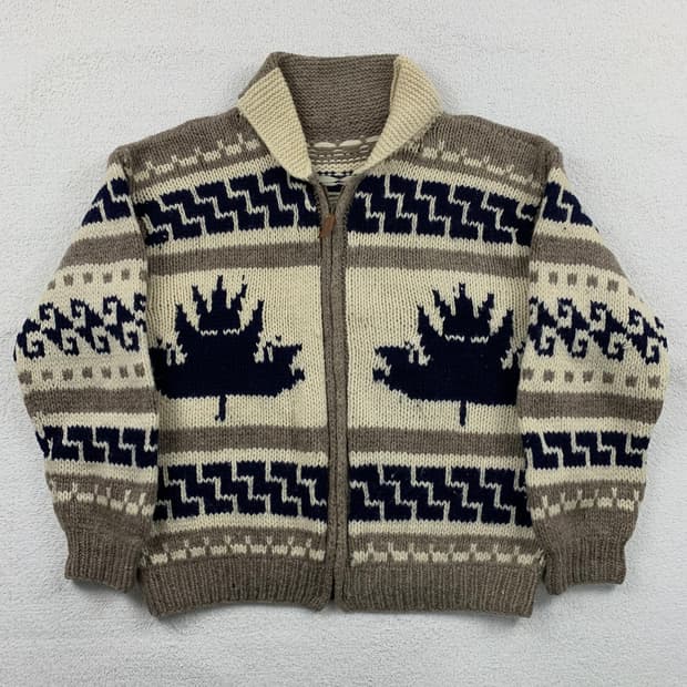 빈티지 헤비울 코위찬 가디건 