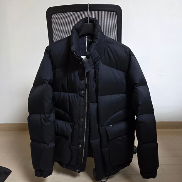 [정품] 타임옴므 25년 신상 블랙 구스다운 패딩 105 size