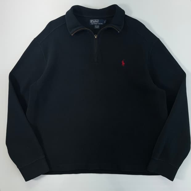 Polo 폴로 랄프로렌 90‘s 다크네이비 쿼터 집업 니트