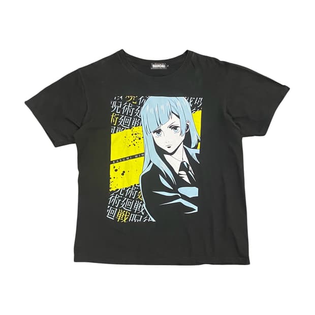 Bandai 주술회전 미와 카스미 프린팅 반팔티셔츠