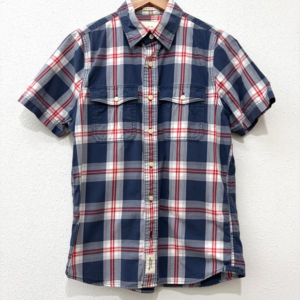 Abercrombie 체크 반팔 셔츠
