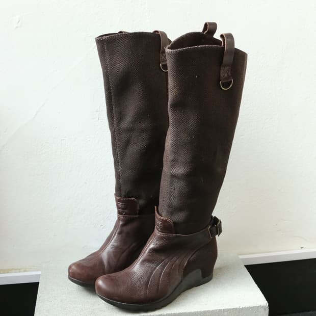  PUMA 레더 롱부츠