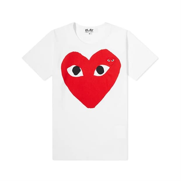 꼼데가르송 레드 빅하트 반팔 티셔츠