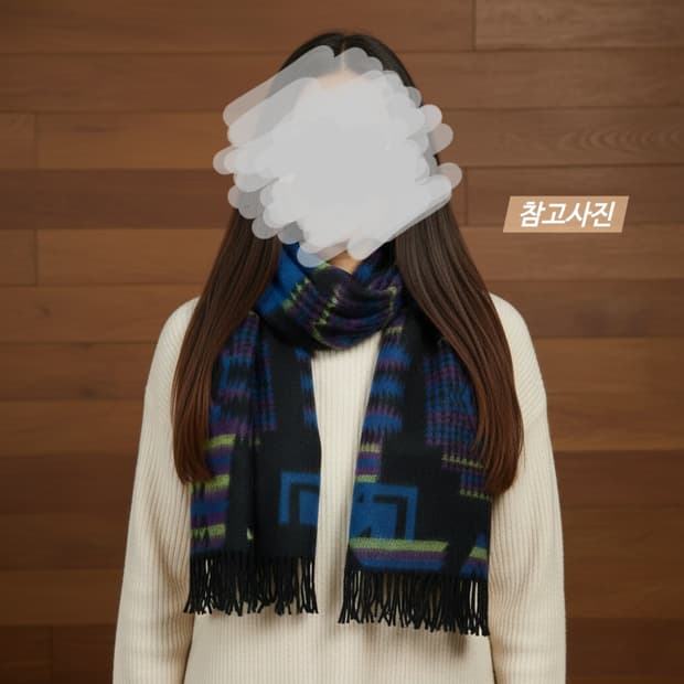 Jesi Lydia 도톰한 기하학무늬 목도리 숄