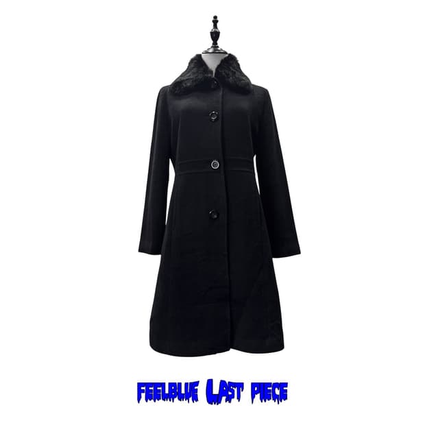 gothic wool blend long coat