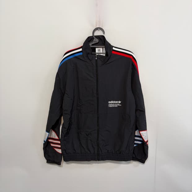 아디다스 트라이컬러 바람막이 트랙탑 M