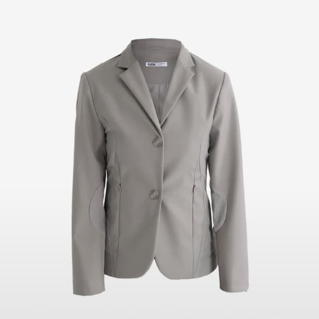 오호스 / Parted Zipper Single Jacket / Grey