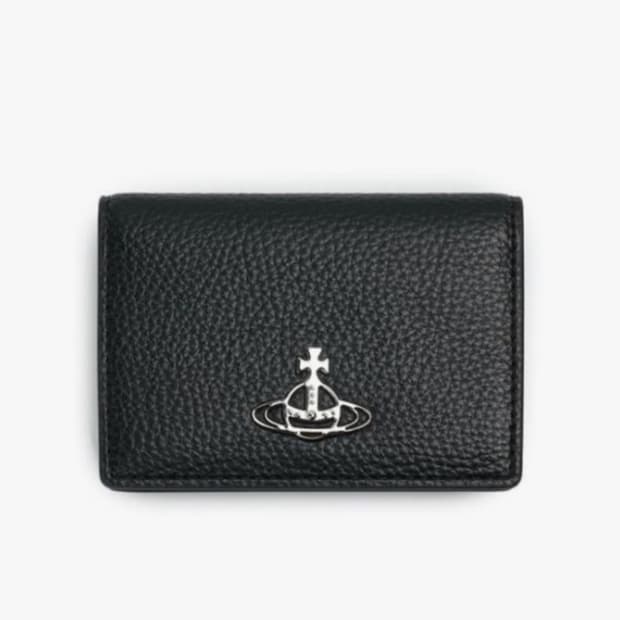 비비안웨스트우드 ORB PU그레인 플랩 카드지갑