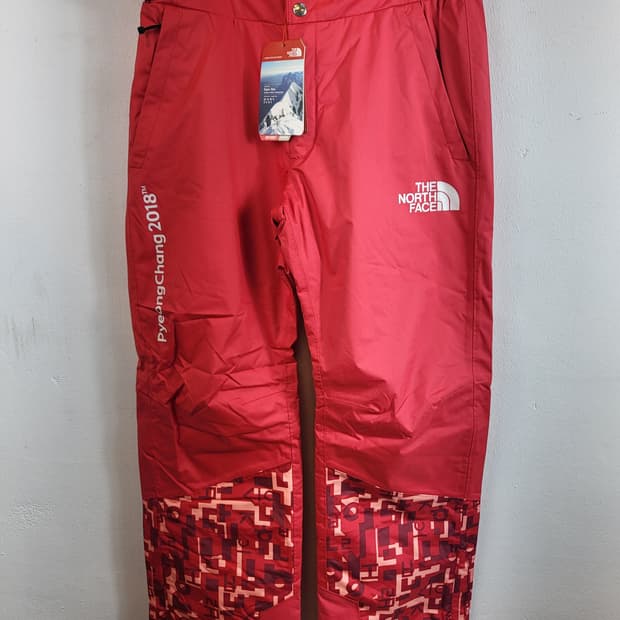 노스페이스 평창 올림픽 스키 바지 레드 75 S