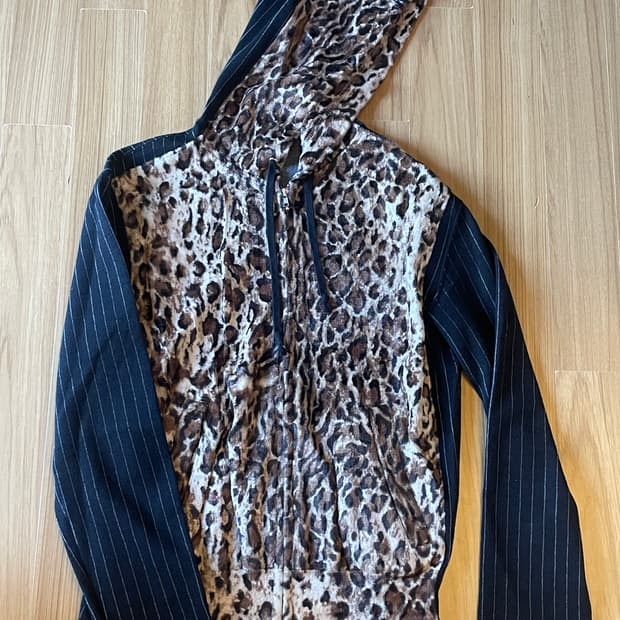COMME des GARCONS Homme Plus 레오파드 후드