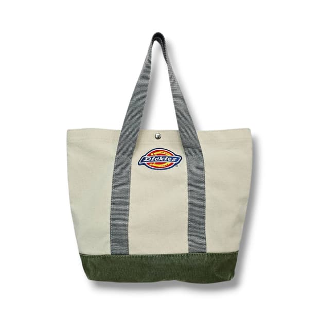 Dickies 디키즈 클래식 로고 코듀로이 배색 캔버스 토트백