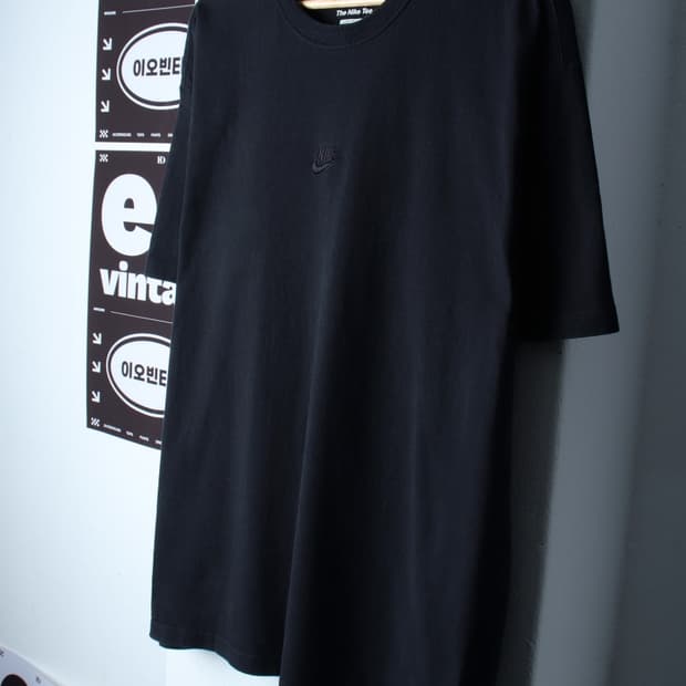(2XL-3XL) 나이키 반팔 티셔츠 빅사이즈 헤비코튼 블랙-H32155