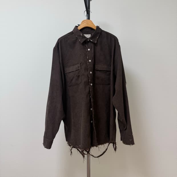 빈티지 코듀로이 다크브라운 셔츠