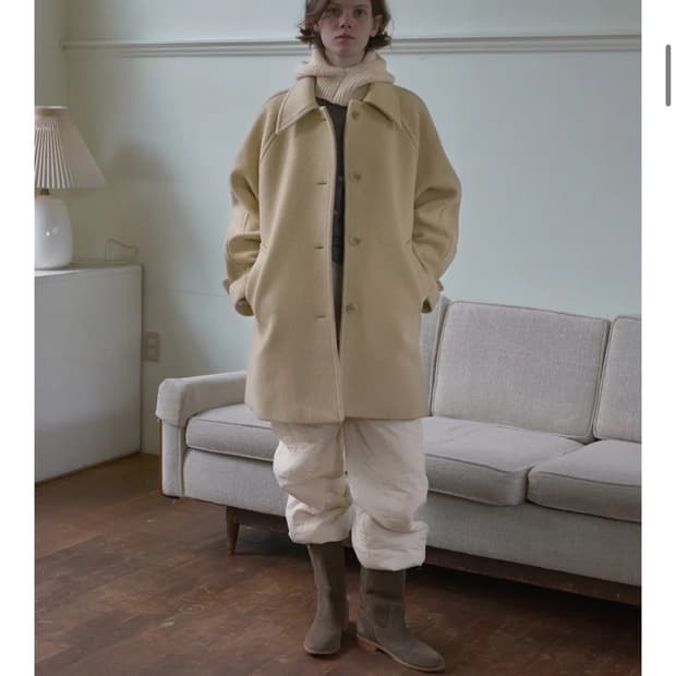 포저 울 레몬 하프코트