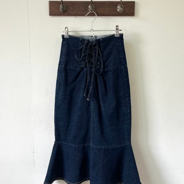 MIIA 데님 코르셋 스커트