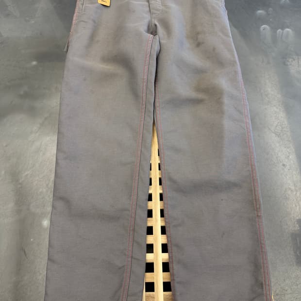 OLD EURO GREY RED STITCH 빈티지 프렌치워크팬츠