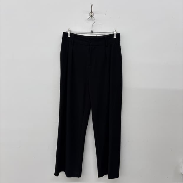 보테가베네타 블랙 와이드 슬랙스 팬츠 32in