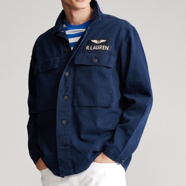 폴로 hbt 13스타 헤링본 코튼 자켓 m (100-105)