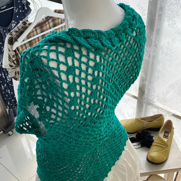 rose net layered sleeveless