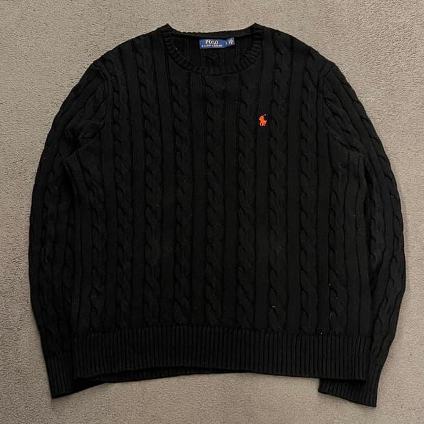 폴로 랄프로렌 꽈배기 니트 처분 