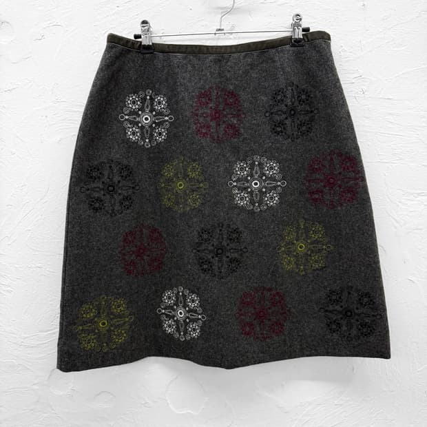 laura ashley 만다라 울 스커트