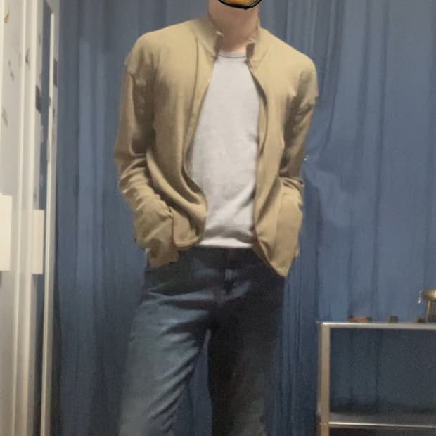 데저트컬러 집 업 슬리브