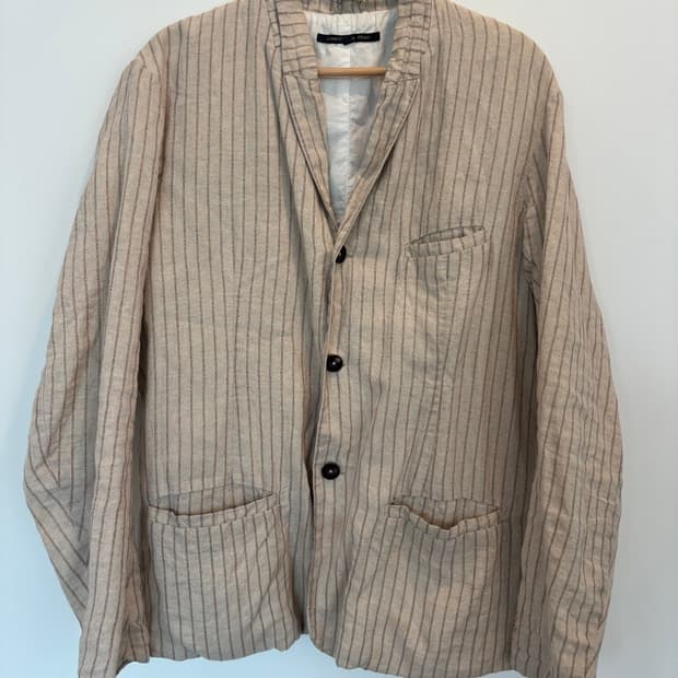Christian peau linen stripe jacket