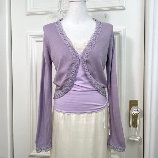 lavender beads point fairy cardigan