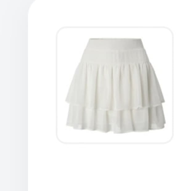 쓰리타임즈 스완 쉬폰 스커트 미니스커트 치마 화이트