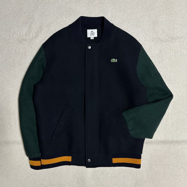 라코스테 라이브 레트로 로고 스타디움 점퍼