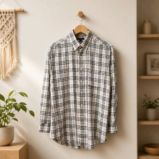 Burberry  버버리 클래식 노바체크 버튼다운 셔츠 L사이즈