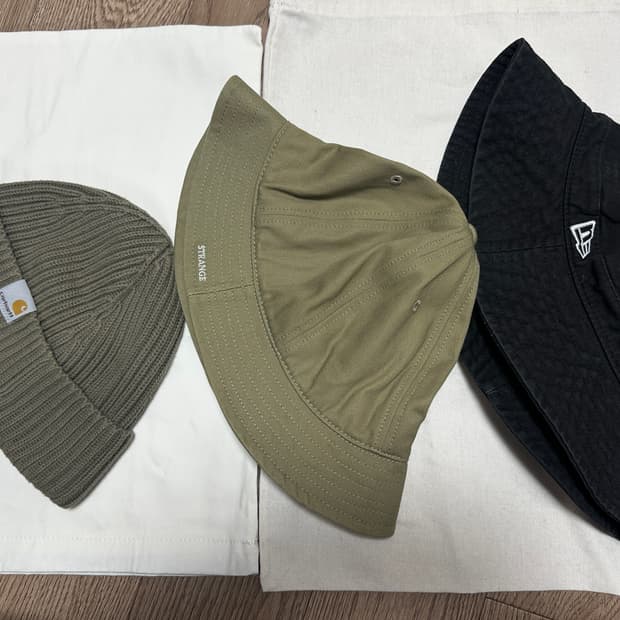 칼하트비니 + 뉴에라•TBJ 버킷햇 2개