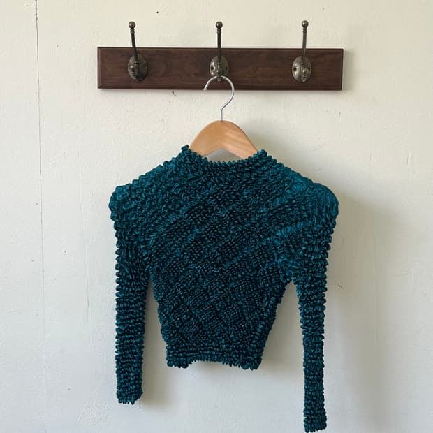 Japan vtg 플리츠 탑