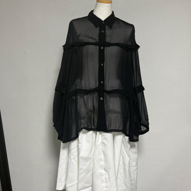 24ss 꼼데가르송 꼼데가르송 시스루 블라우스 xs
