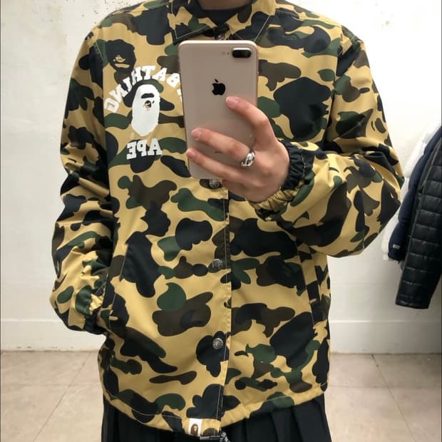 베이프 황계 카모 코치 자켓 바람막이